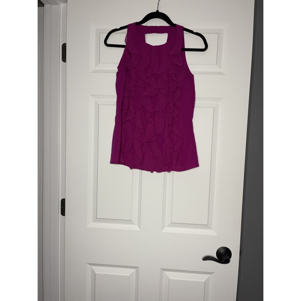 Trulli Ruffle Front Tank Top Extra Small pink